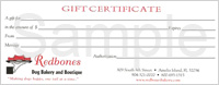 Redbones Gift Certificates